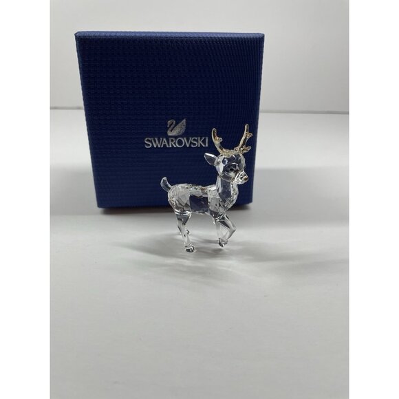 MIB Swarovski Crystal Christmas Figurine Santa's Reindeer Holiday 5400072 - Picture 1 of 10